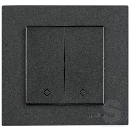 Вимикач двоклавішний ПРОХІДНИЙ Arvia Electric KAREN Димчастий (20 04 2000 211)